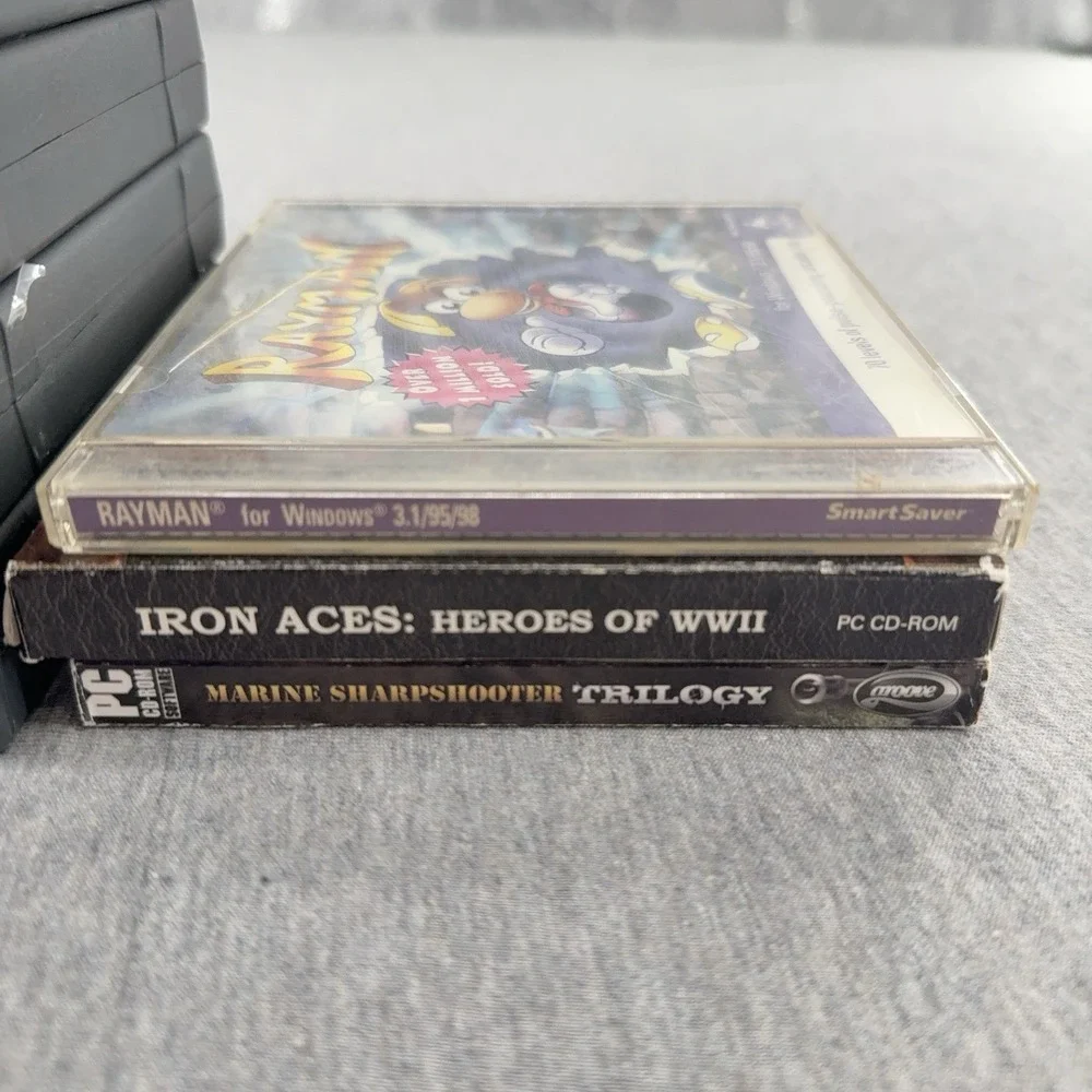 Lot Of 7 PC Games:  Battlefield 2, Flight Simulator, Rayman, Iron Aces, etc.